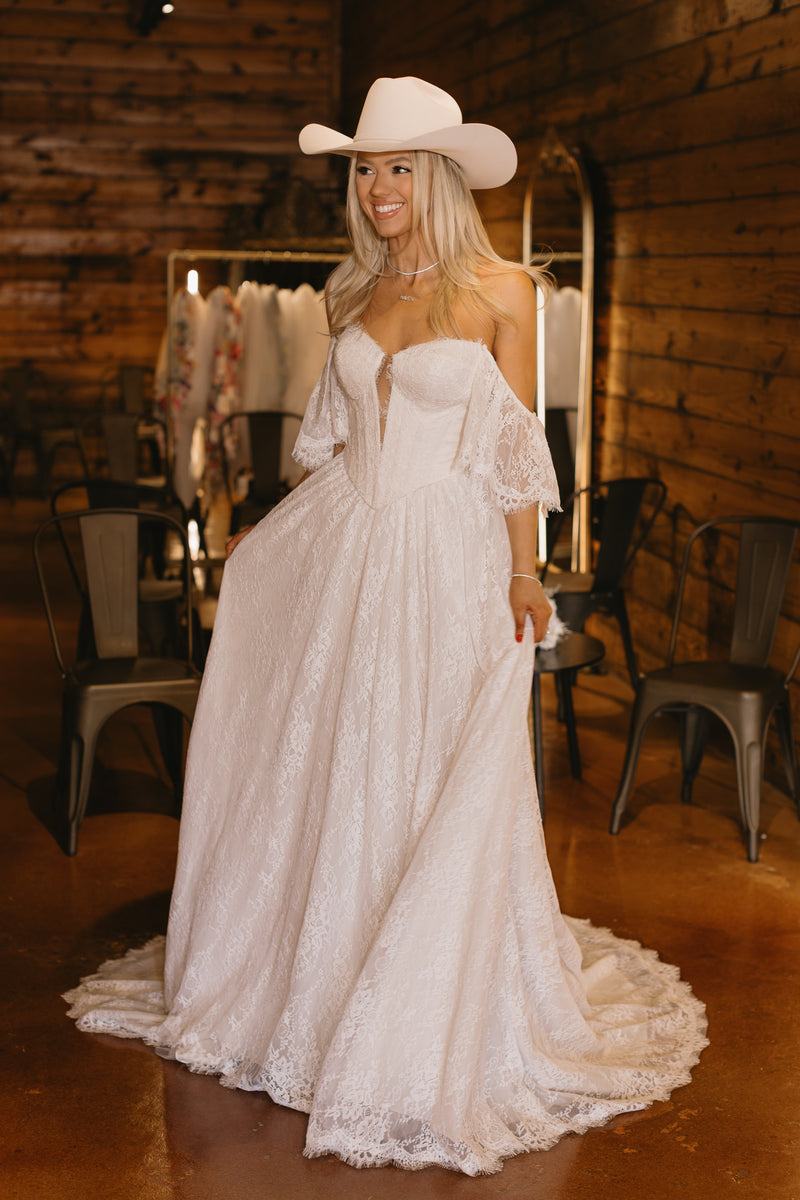 opal bridesmaid dresses Wedding Dress Women's full length mink Material_Glass Size:XXS USA With a flattering boat
