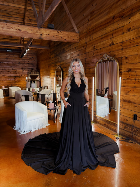 Lufkin Black Wedding Dress