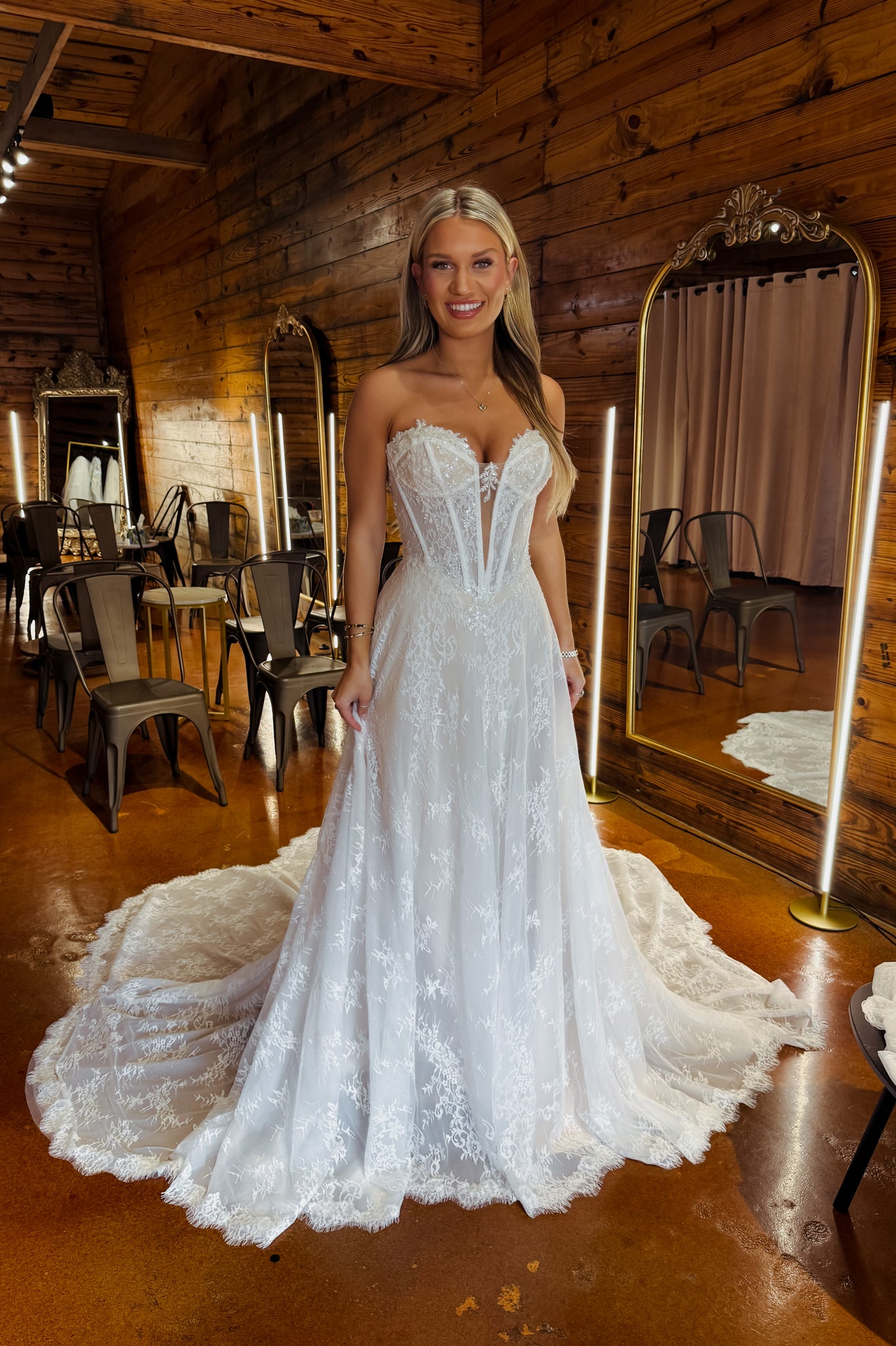 pics of wedding dresses Queen Keely | Queen Bridal Pearl Beading Length Madason Wedding Dress BirdieBridalFW