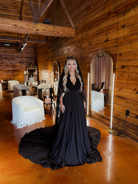 Lufkin Black Wedding Dress